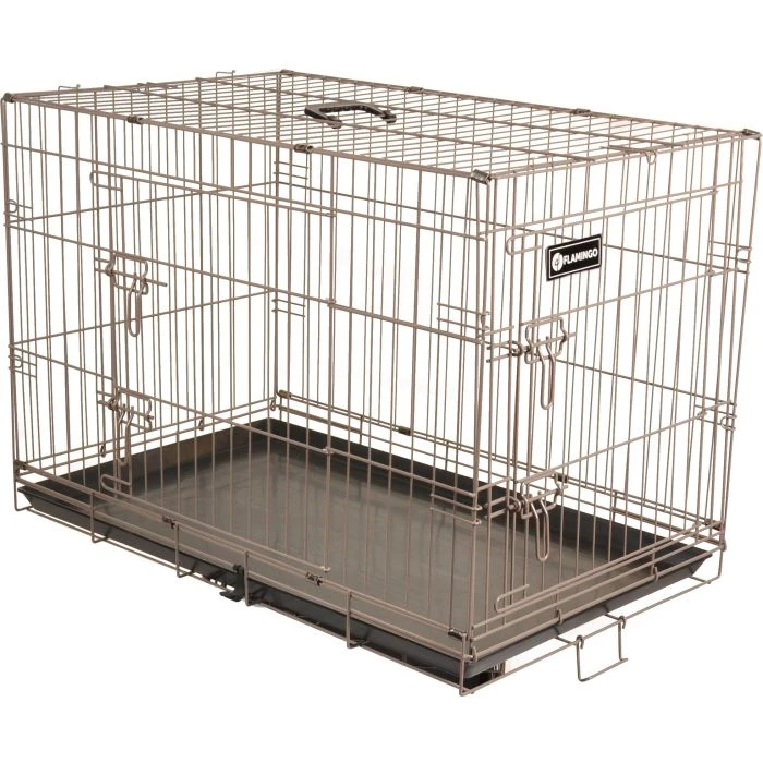 Flamingo Cage Pour Chien Ebo Taupe M 47x77x55cm