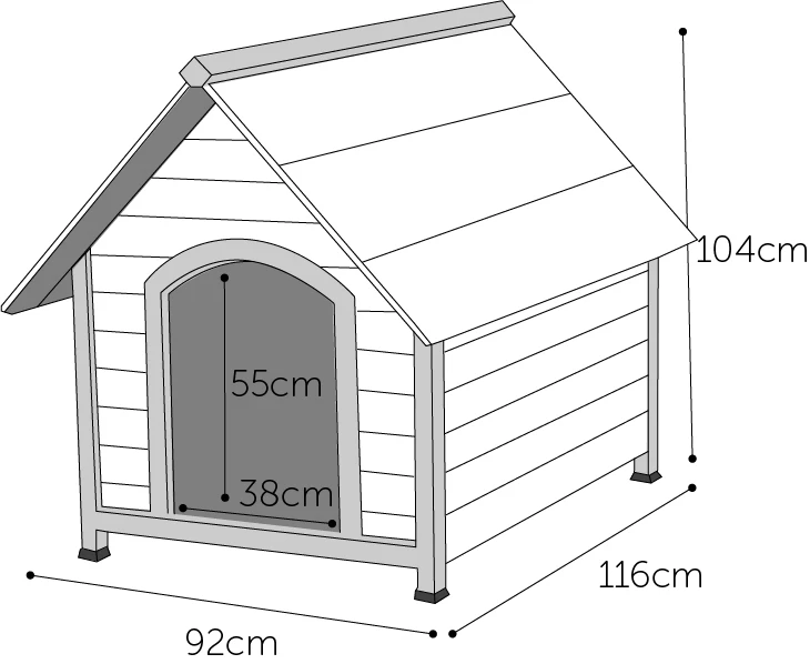 Flamingo Niche Pour Chien Ponto 92x116x104cm – Image 2
