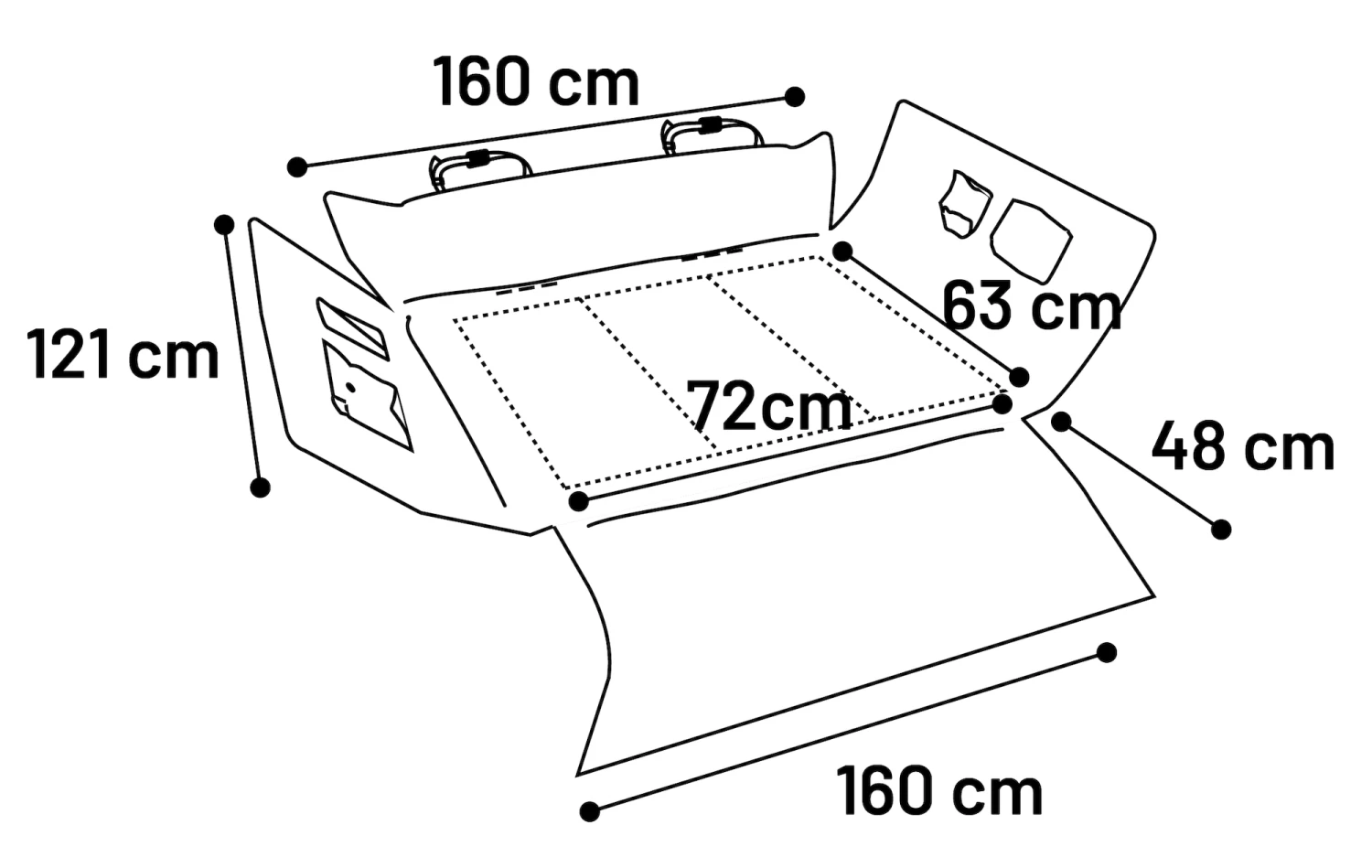 Flamingo Housse Pour Coffre De Voiture Moco Noir 163x125cm – Image 4