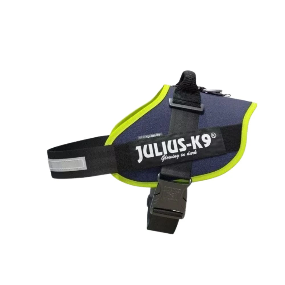 Julius K9 Harnais Julius IDC Power-K9 Bleu Jean Bords Fluo – Image 3