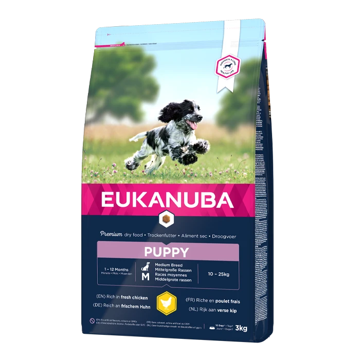 Eukanuba Puppy & Junior Medium Breed Pour Chien 3kg