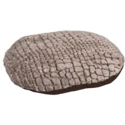 Flamingo Coussin Snoozzy Ovale Fermeture Eclair Brun 70x56x8cm